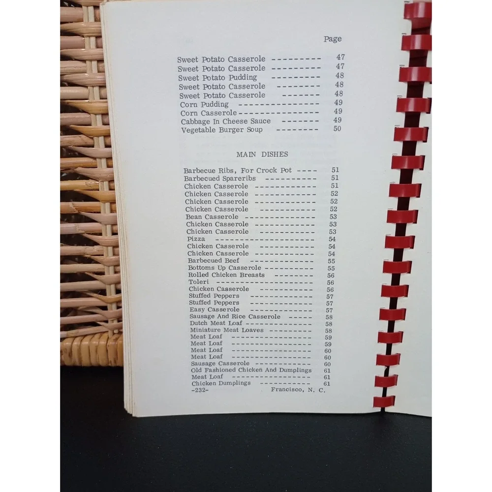 Francisco Recreational Department Cookbook‎ Francisco, NC 1978